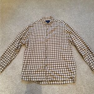 Nautica Brown Plaid Button-Up Shirt